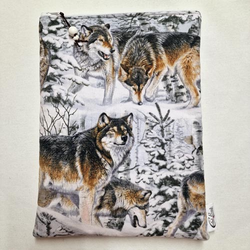 funda para tablet estampado lobos