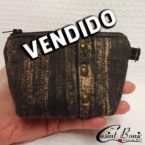 Monedero denim reciclado