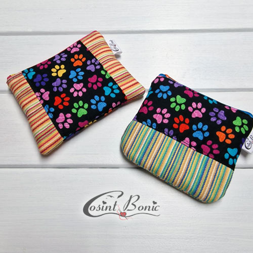 cartera patchwork huellas de perro